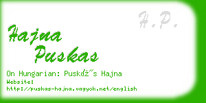 hajna puskas business card